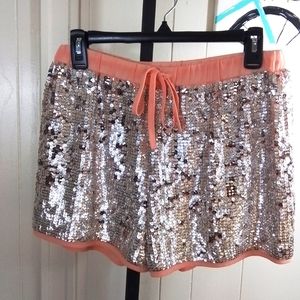 🧡 NWT Molly Bracken sequin party girl shorts size medium